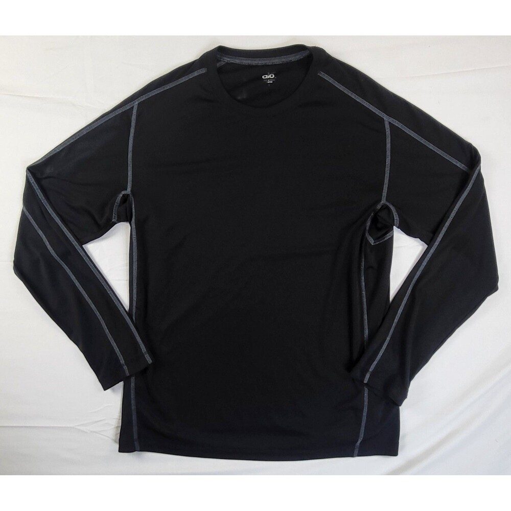 Alo Cool Fit Men’s Large Long Sleeve Shirt Lightweight Dri Fit Yoga Black
